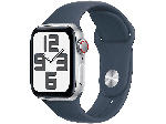 MediaMarkt Apple Watch SE 2023 GPS + Cellular 40mm Aluminiumgehäuse, Sportarmband S/M, Silber/Sturmblau; Smartwatch - bis 15.05.2024
