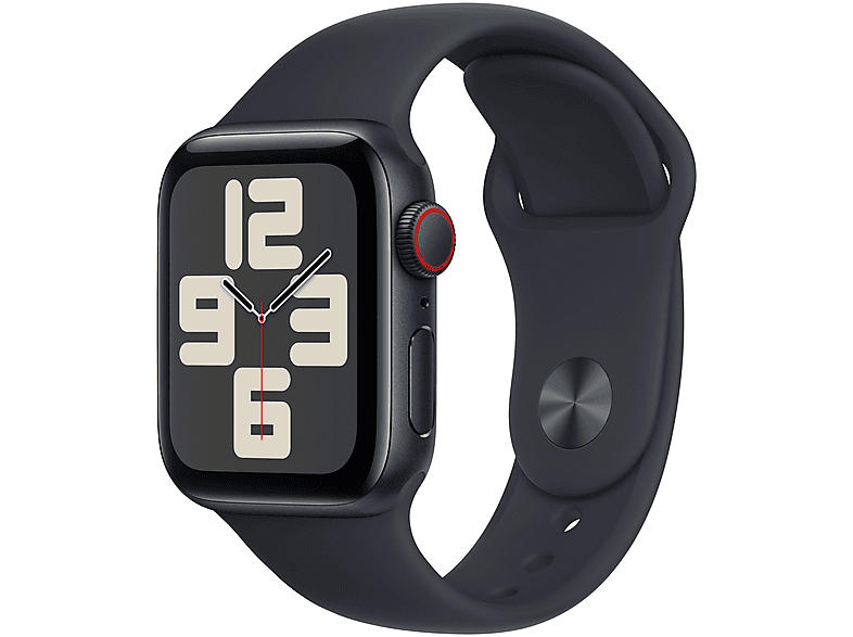 Apple Watch SE 2023 GPS + Cellular 40mm Aluminiumgehäuse, Sportarmband S/M, Mitternacht; Smartwatch