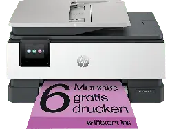 HP OfficeJet Pro 8134e, Faxfunktion, 10 S/min Farbe, HP+ 6 Monate Instant Ink, Multifunktionsdrucker, WLAN, Tintendruck, Silber/Schwarz