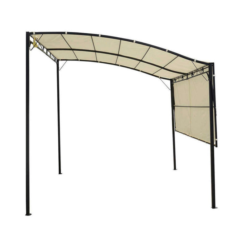 Outsunny Pavillon schwarz Stahl B/H/L: ca. 250x250x300 cm