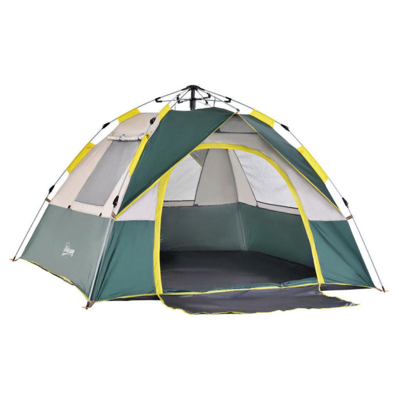 Outsunny Campingzelt grün Polyester-Mischgewebe B/H/L: ca. 195x135x205 cm