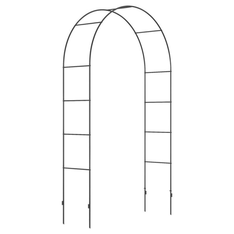 Outsunny Rosenbogen mit Metallrahmen schwarz B/H/L: ca. 40x240x140 cm