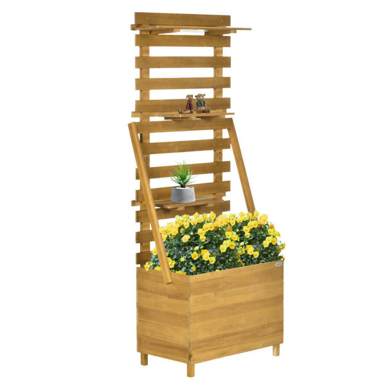 Outsunny Gartenbeet mit Rankgitter B/H/L: ca. 39x160x63 cm