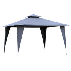 Outsunny Pavillon grau Metall B/H/L: ca. 345x268x345 cm