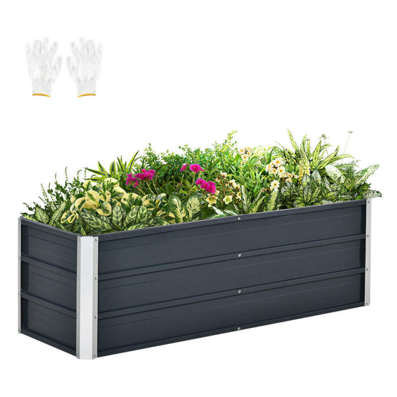 Outsunny Gartenbeet mit Handschuhe B/H/L: ca. 47x40x125 cm