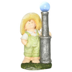 Outsunny Gartenstatue mit LED-Beleuchtung
