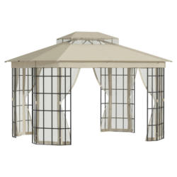 Outsunny Pavillon beige Polyester B/H/L: ca. 300x265x365 cm