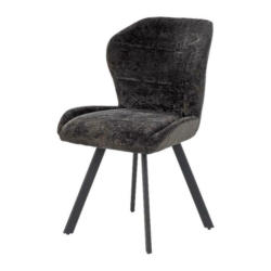 Stuhl schwarz Polyester B/H/T: ca. 56x87x60 cm