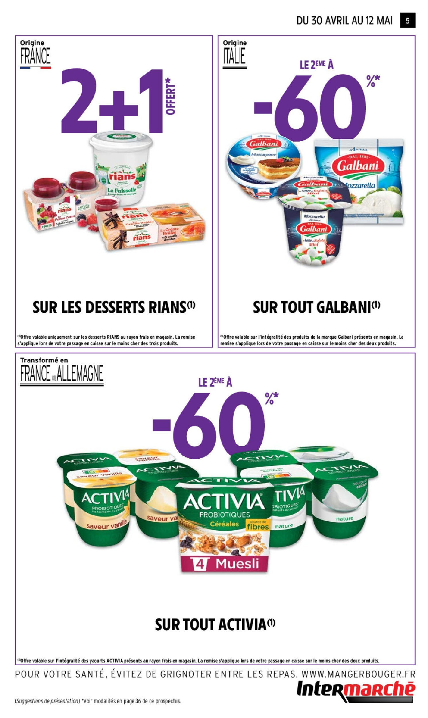Intermarché catalogue - Vert-le-Petit à partir du 30/04/2024 - promo en ligne | Page: 45 | Produits: Yaourts, Mozzarella, Yaourt, Mascarpone