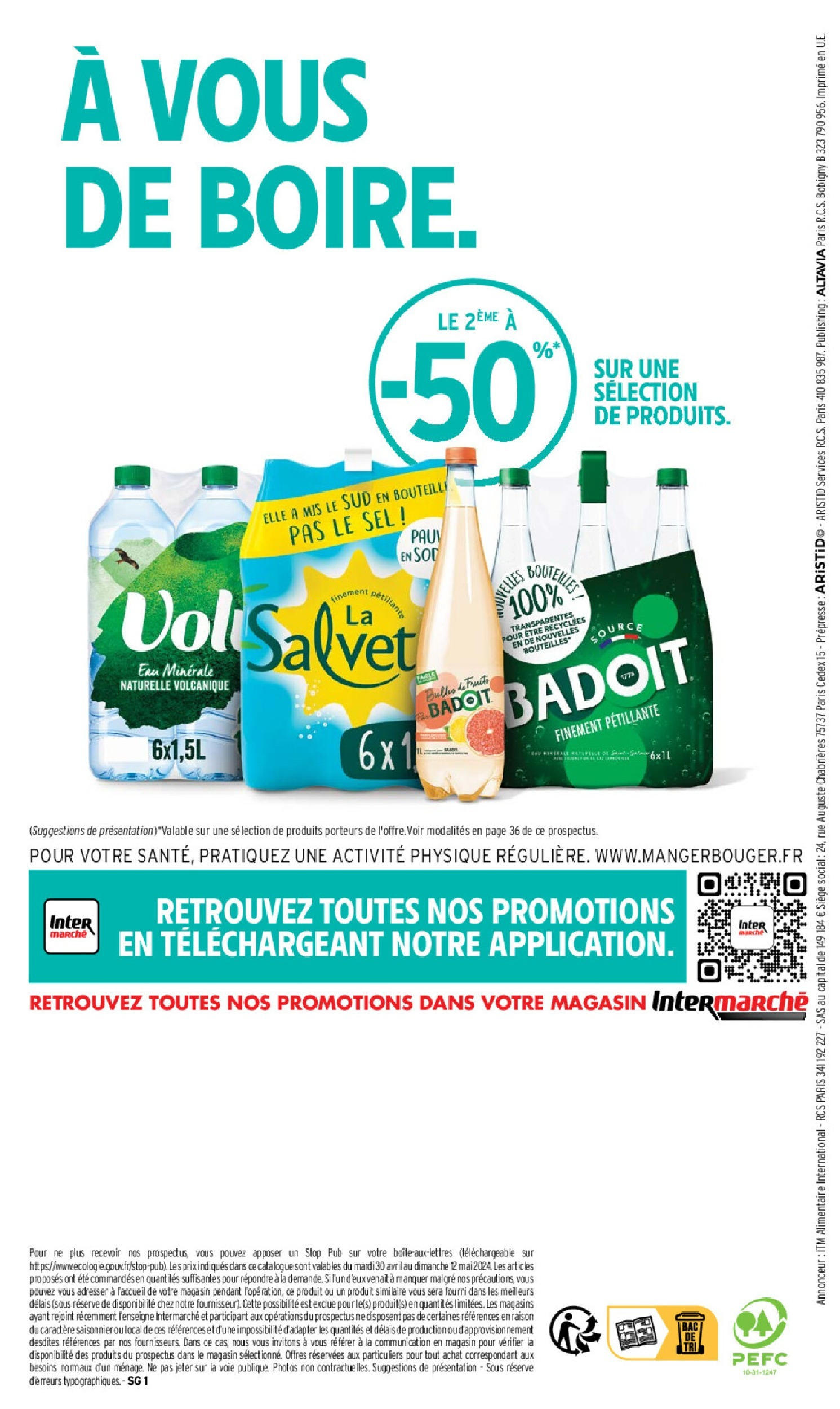 Intermarché catalogue - Vert-le-Petit à partir du 30/04/2024 - promo en ligne | Page: 49 | Produits: Eau minérale, Sel
