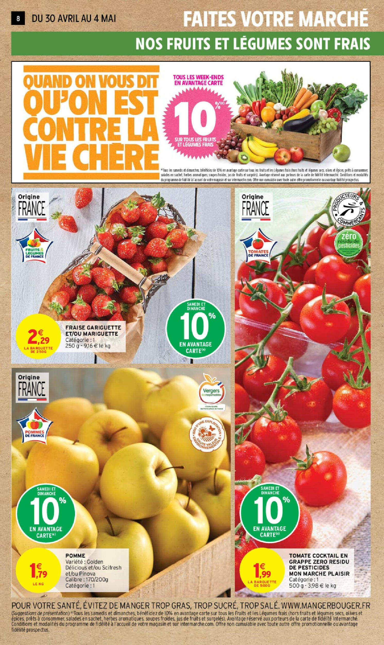 Intermarché catalogue - Vert-le-Petit à partir du 30/04/2024 - promo en ligne | Page: 52 | Produits: Pomme, Jus, Pommes, Tomates