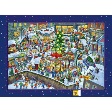 COPPENRATH Wandkalender 72535 Wimmeliger Weihnachtsmarkt