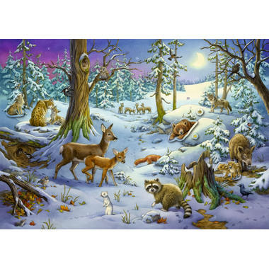 COPPENRATH Calendario dell'avvento adesi 95253 Animali nella foresta inverna