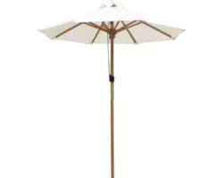 Sonnenschirm Mittelstockschirm Garden Place Ø 180 cm Polyester (PES) beige