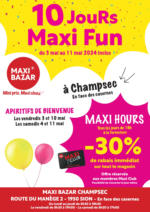 Maxi Bazar Maxi Bazar Nouvelle ouverture - bis 11.05.2024