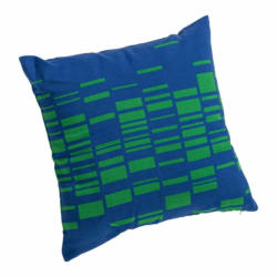 Fodera di cuscino MORION, cotone, blu/verde