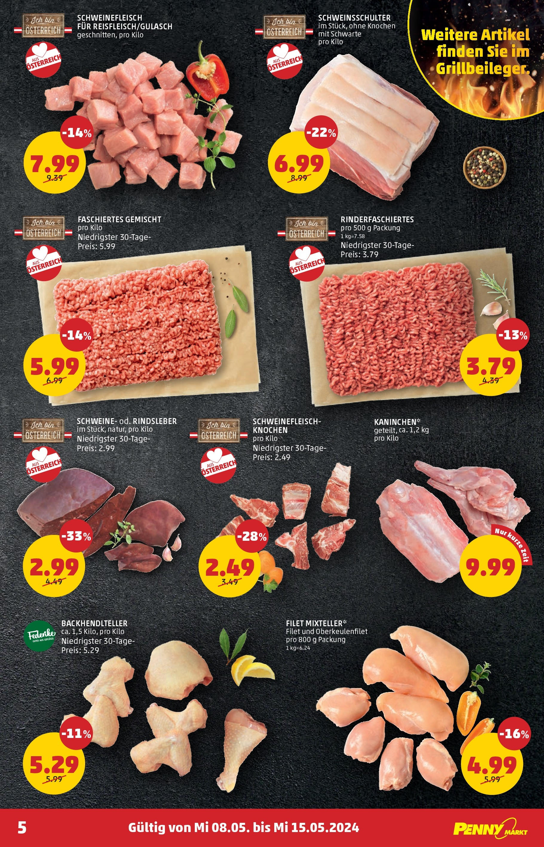 Penny Markt Flugblatt - Kärnten ab (08.05.2024) - Angebote, Prospekt | Seite: 5 | Produkte: Schweinefleisch