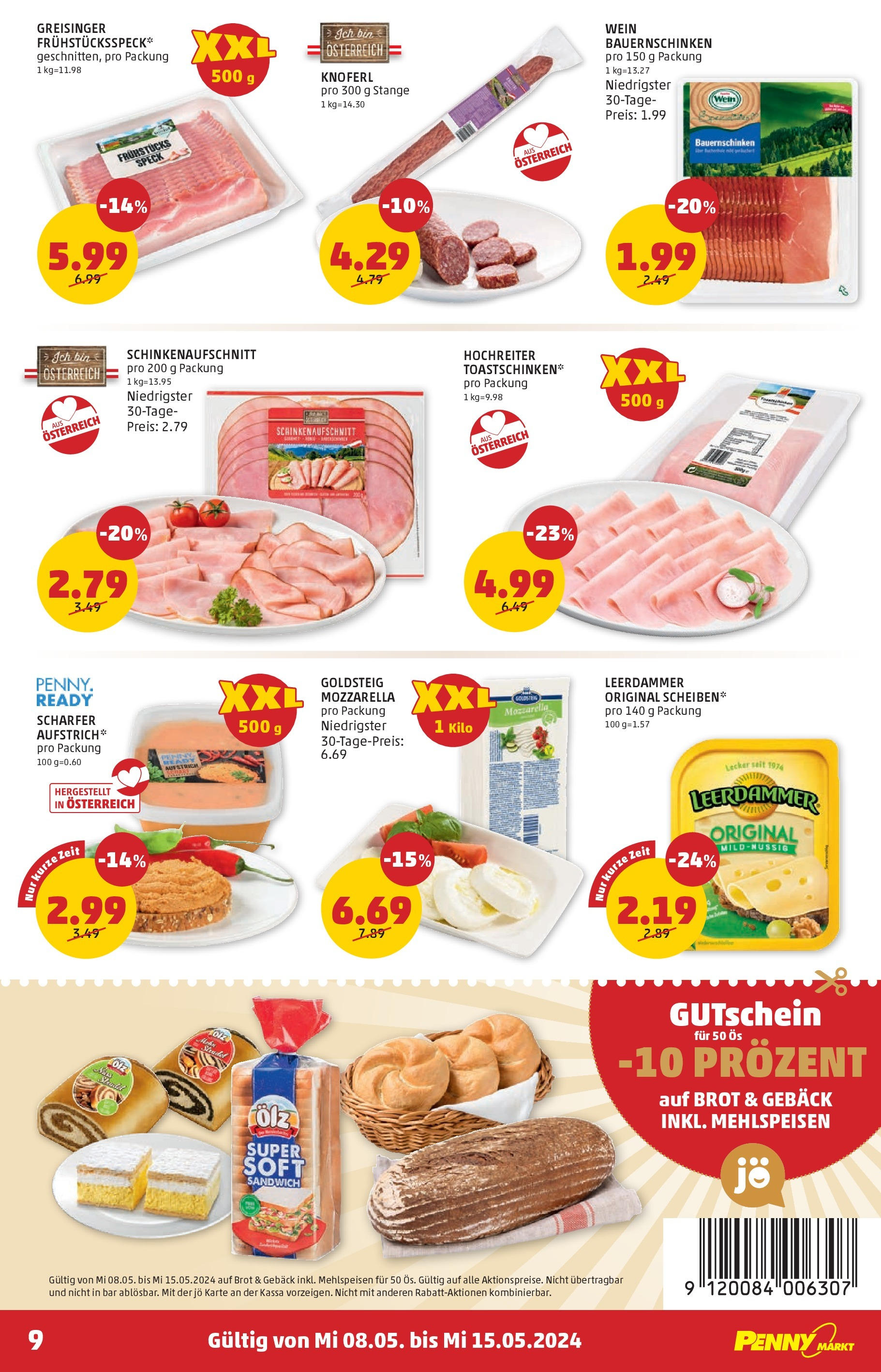 Penny Markt Flugblatt - Kärnten ab (08.05.2024) - Angebote, Prospekt | Seite: 9 | Produkte: Brot, Wein