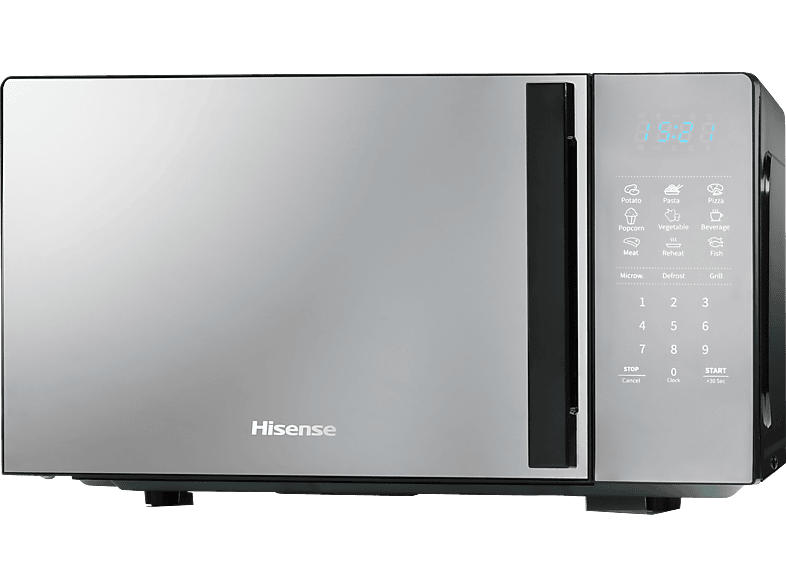 Hisense H20momBS4HG Mikrowelle (700 Watt, Freistehend, 20 l, Silber)