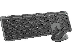 LOGITECH MK950 Signature Slim Combo Kabelloses Tastatur-Maus-Set, DEU (Qwertz), Grafit; Kabelloses Tastatur-Maus Set