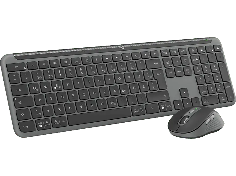 LOGITECH MK950 Signature Slim Combo Kabelloses Tastatur-Maus-Set, DEU (Qwertz), Grafit; Kabelloses Tastatur-Maus Set