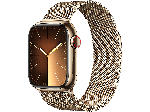 MediaMarkt Apple Watch Series 9 GPS + Cellular 41mm Edelstahlgehäuse, Milanaise Armband, Gold; Smartwatch - bis 04.05.2024
