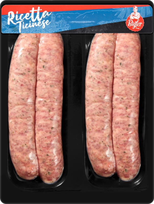 Bigler Luganiga lunga Schweinsgrillwurst, 4 x 130 g