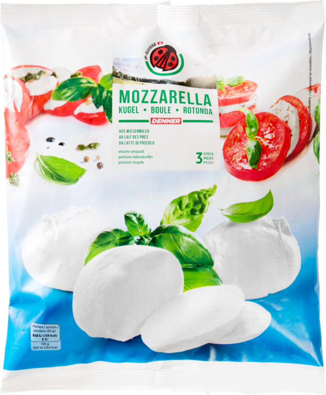 IP-SUISSE Mozzarella Kugel, aus Wiesenmilch, 3 x 150 g