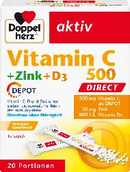 Doppelherz Vitamin C + Zink 500 Direct Depot Portionssticks