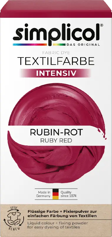 Simplicol flüssige Textilfarbe Rubin-Rot