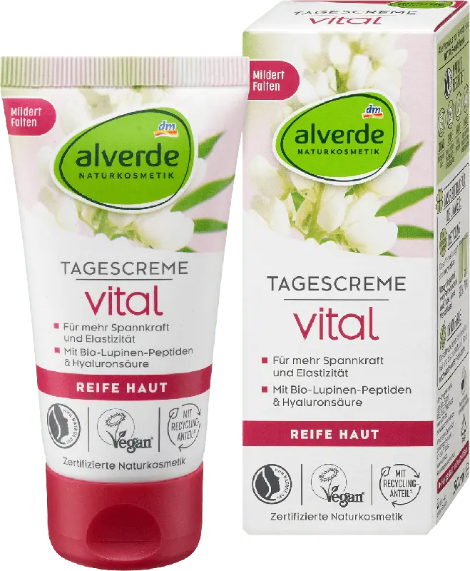alverde NATURKOSMETIK Tagescreme Vital Bio-Lupinen-Peptide