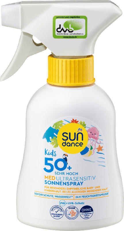 SUNDANCE Sonnenspray Kids MED Ultra Sensitiv LSF 50+