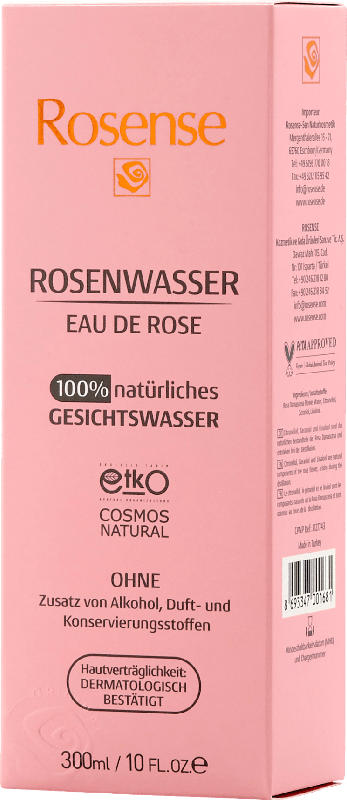 Rosense Rosenwasser 100 % Natürliches Gesichtswasser