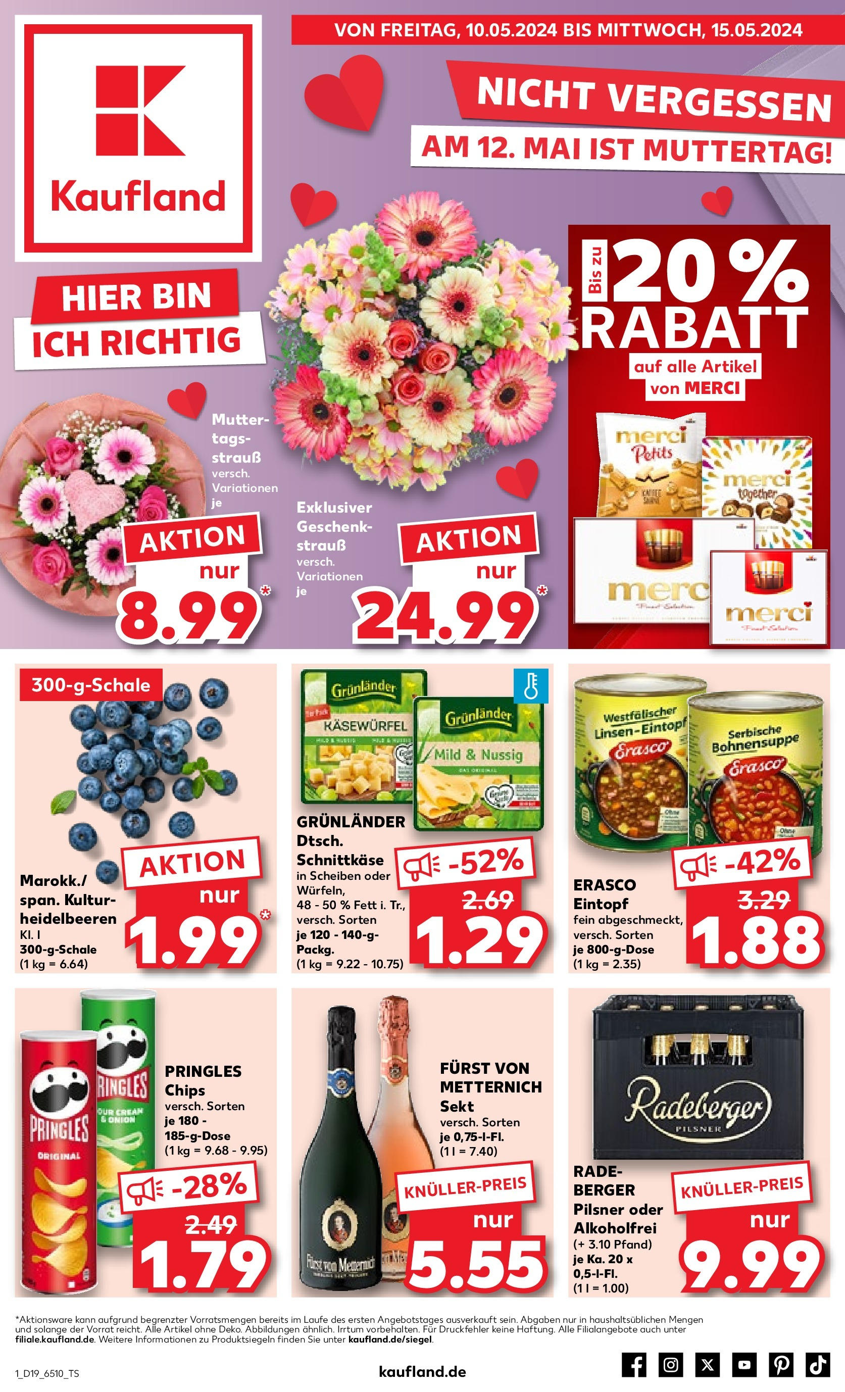 Kaufland - Nordrhein - Westfalen (ab 10.05.2024) » Angebote Online zum Blättern | Seite: 1 | Produkte: Sekt, Chips
