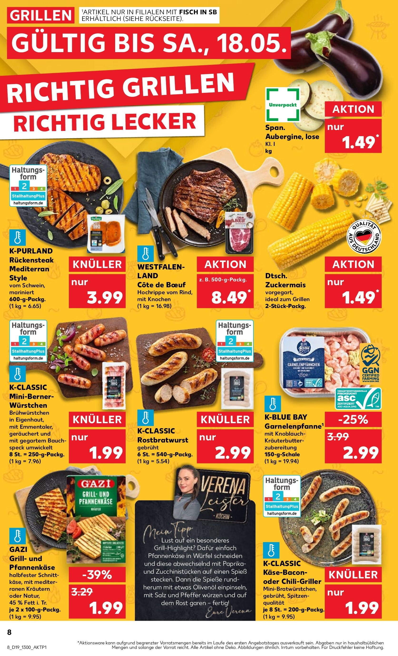 Kaufland - Nordrhein - Westfalen (ab 10.05.2024) » Angebote Online zum Blättern | Seite: 8 | Produkte: Grill, Spieße, Salz, Pfeffer
