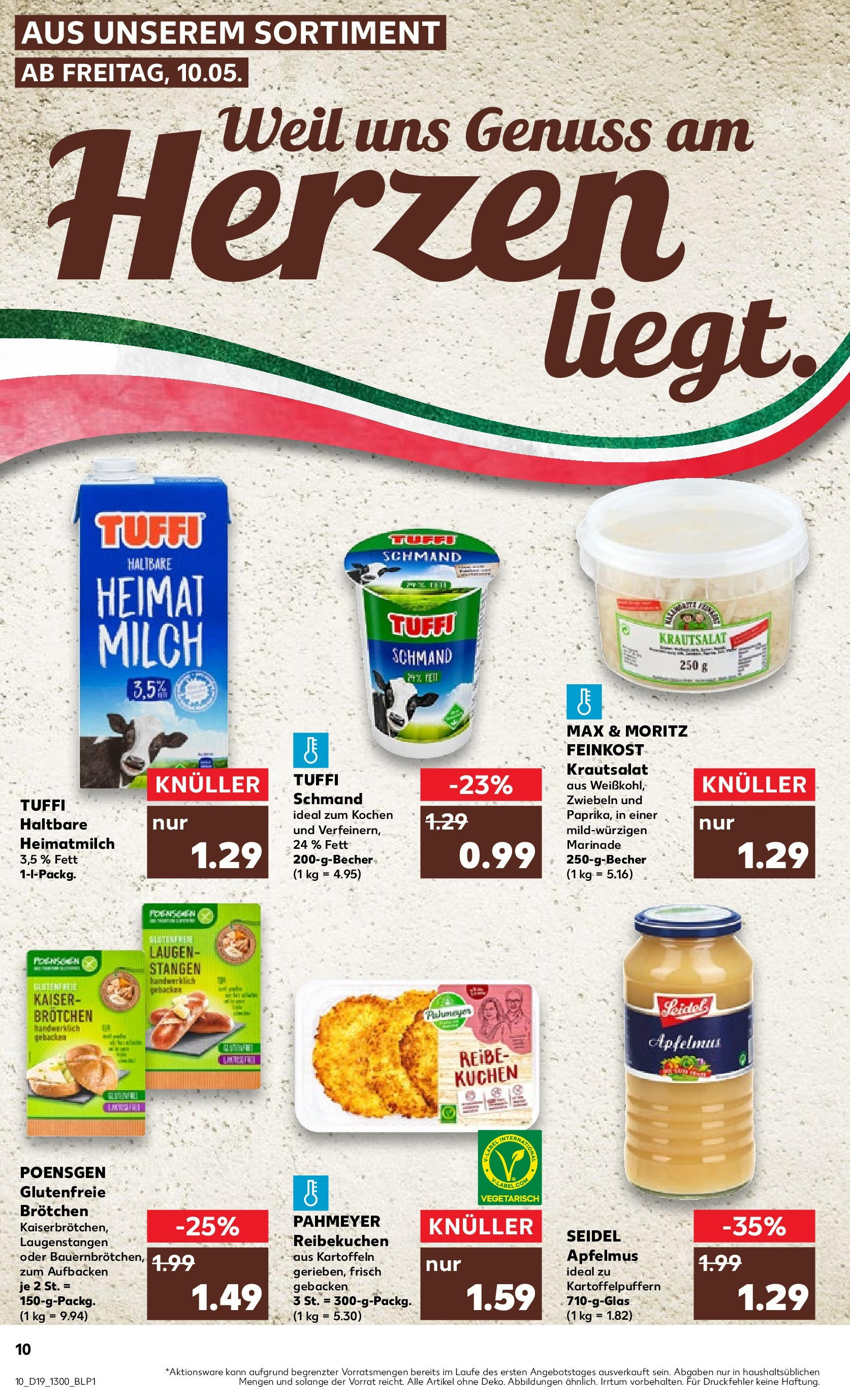 Kaufland - Nordrhein - Westfalen (ab 10.05.2024) » Angebote Online zum Blättern | Seite: 10 | Produkte: Milch, Kartoffeln, Zwiebeln