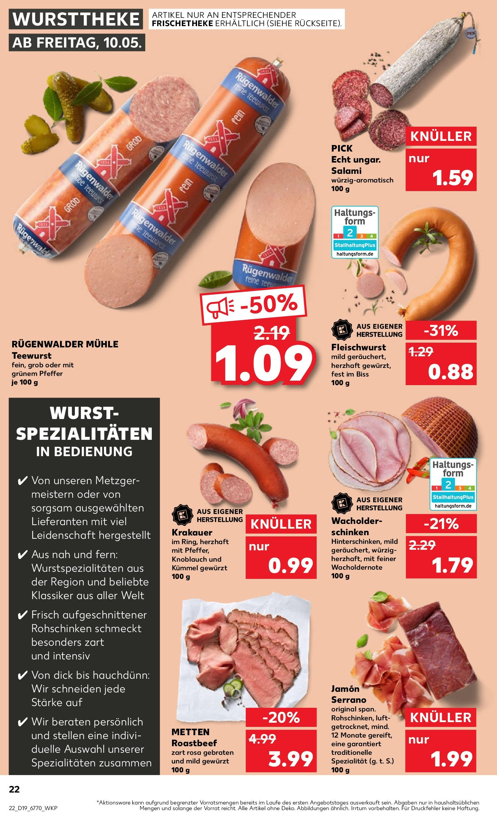 Kaufland - Nordrhein - Westfalen (ab 10.05.2024) » Angebote Online zum Blättern | Seite: 22 | Produkte: Mühle, Pfeffer, Knoblauch, Schinken