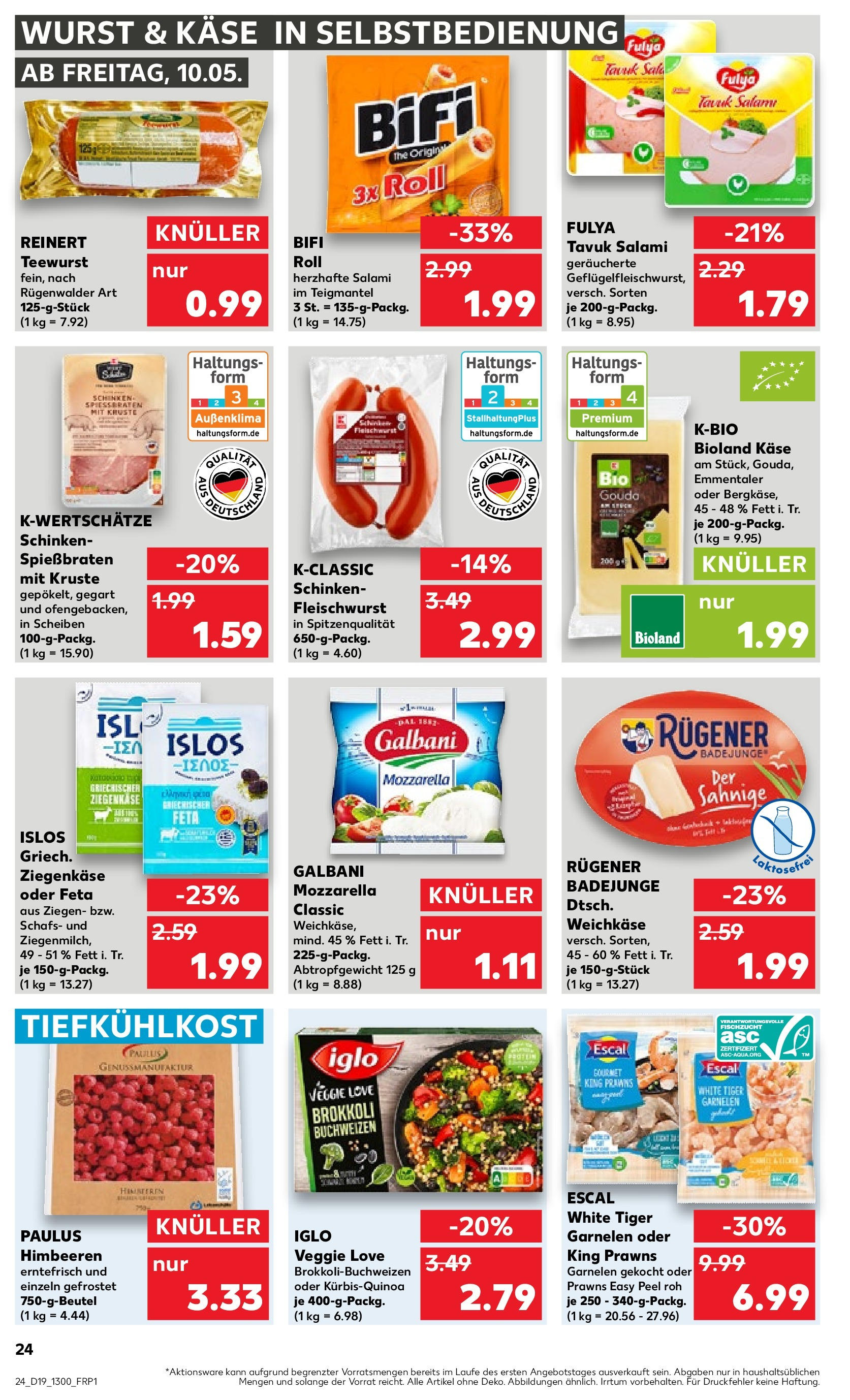 Kaufland - Nordrhein - Westfalen (ab 10.05.2024) » Angebote Online zum Blättern | Seite: 24 | Produkte: Käse, Gouda, Garnelen, Wurst