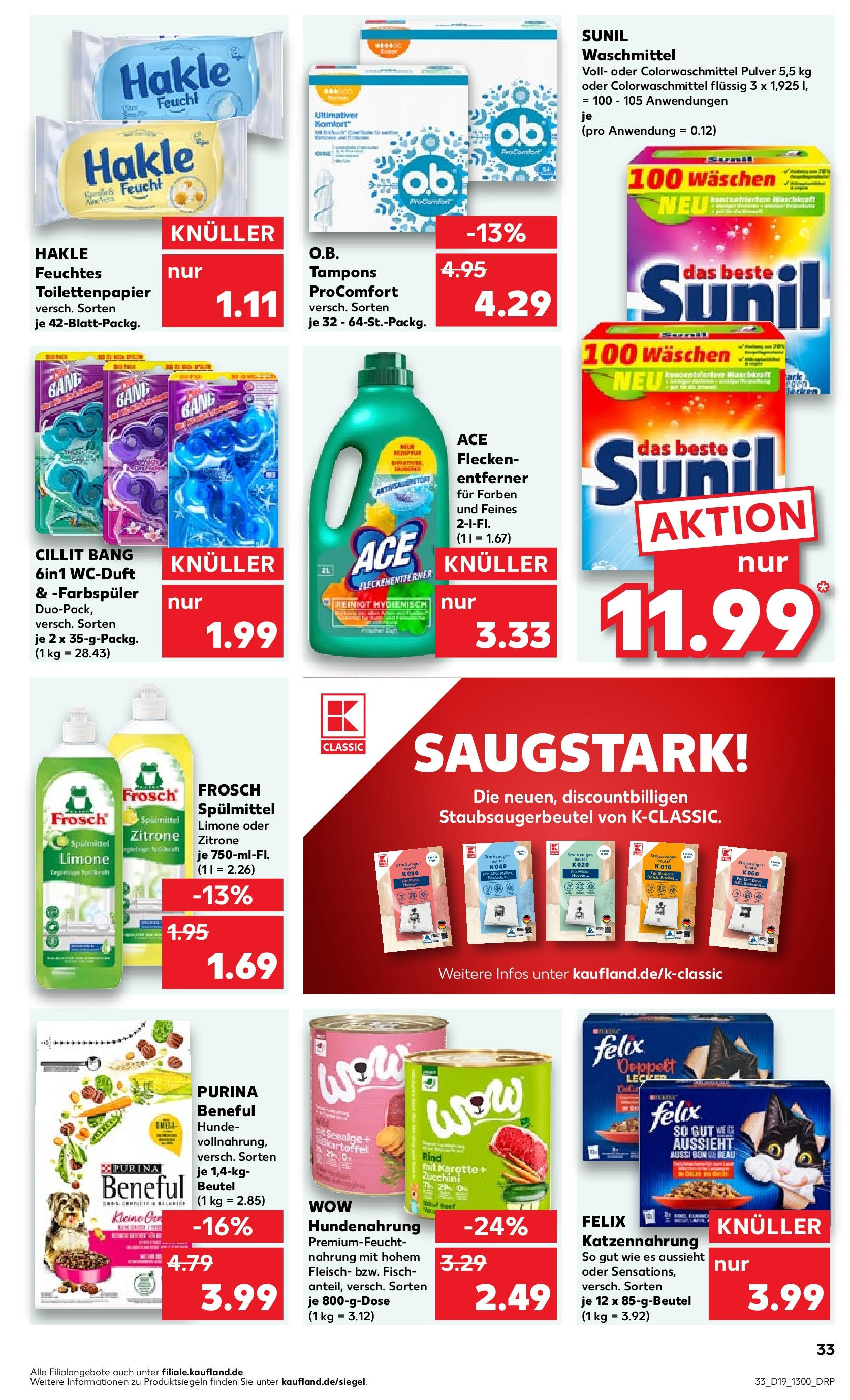 Kaufland - Nordrhein - Westfalen (ab 10.05.2024) » Angebote Online zum Blättern | Seite: 33 | Produkte: Staubsauger, Fleckenentferner, Waschmittel, Toilettenpapier