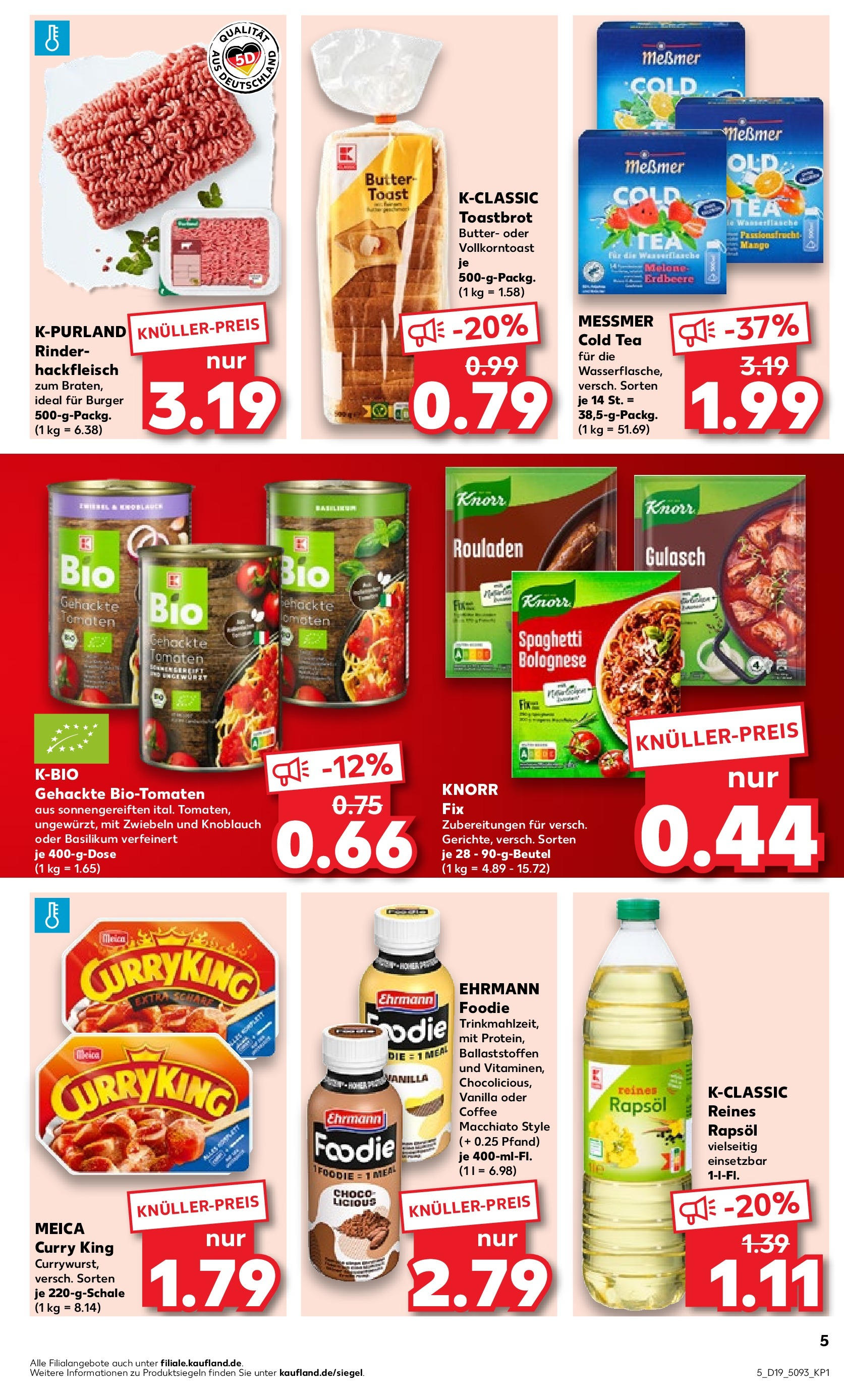 Kaufland - Rheinland-Pfalz (ab 10.05.2024) » Angebote Online zum Blättern | Seite: 5 | Produkte: Rapsöl, Toastbrot, Tomaten, Melone