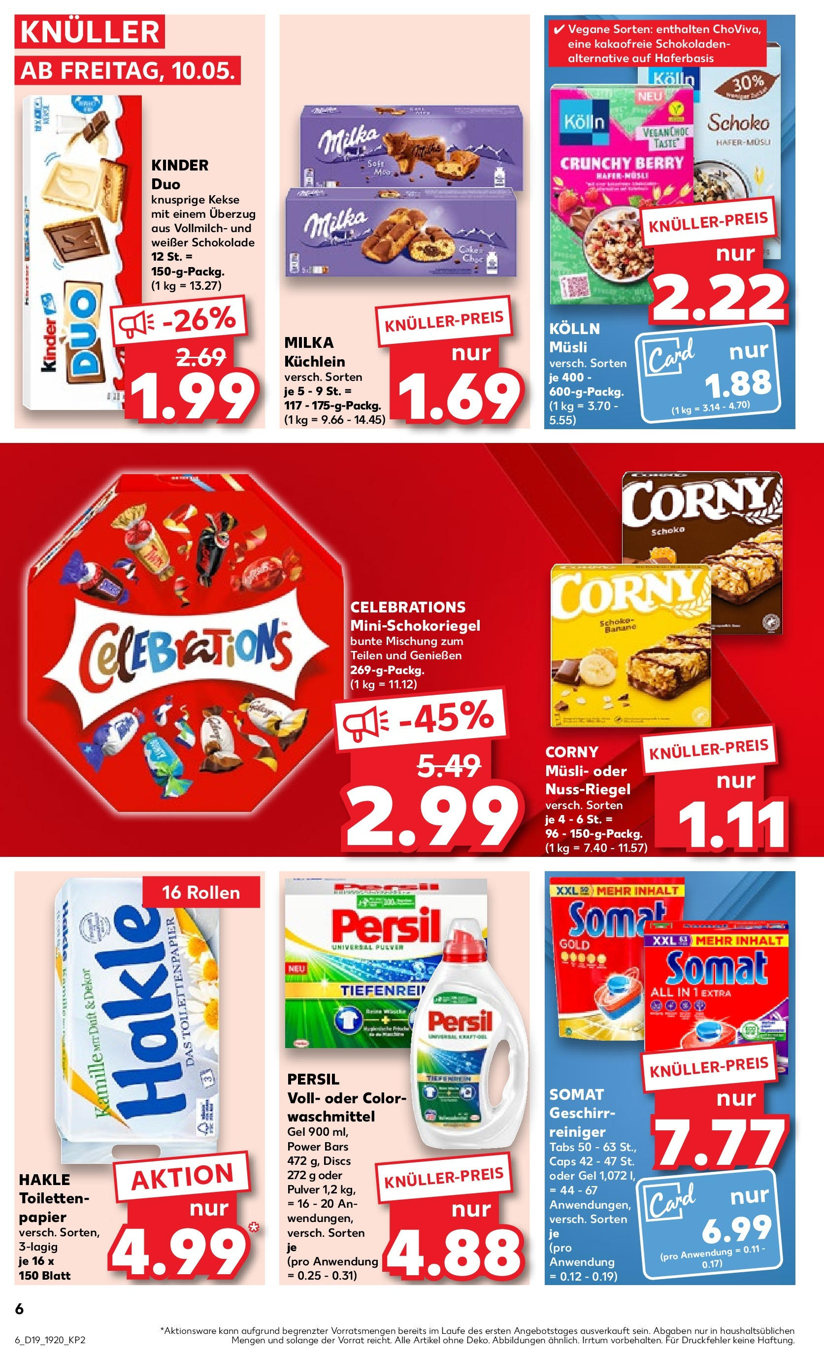 Kaufland - Rheinland-Pfalz (ab 10.05.2024) » Angebote Online zum Blättern | Seite: 6 | Produkte: Schokolade, Duft, Waschmittel, Toilettenpapier