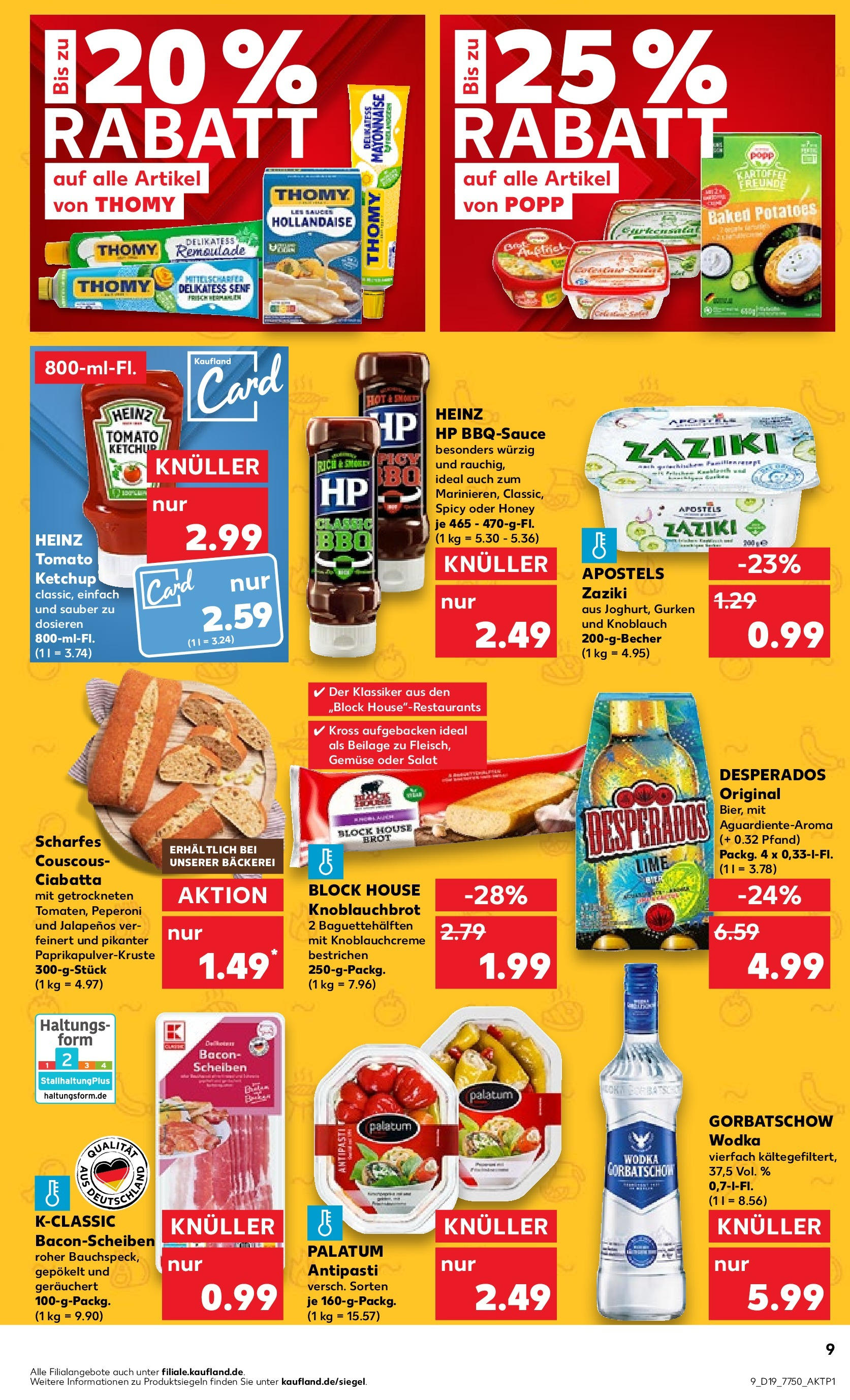 Kaufland - Rheinland-Pfalz (ab 10.05.2024) » Angebote Online zum Blättern | Seite: 9 | Produkte: Bäckerei, Mayonnaise, Knoblauch, Gurken