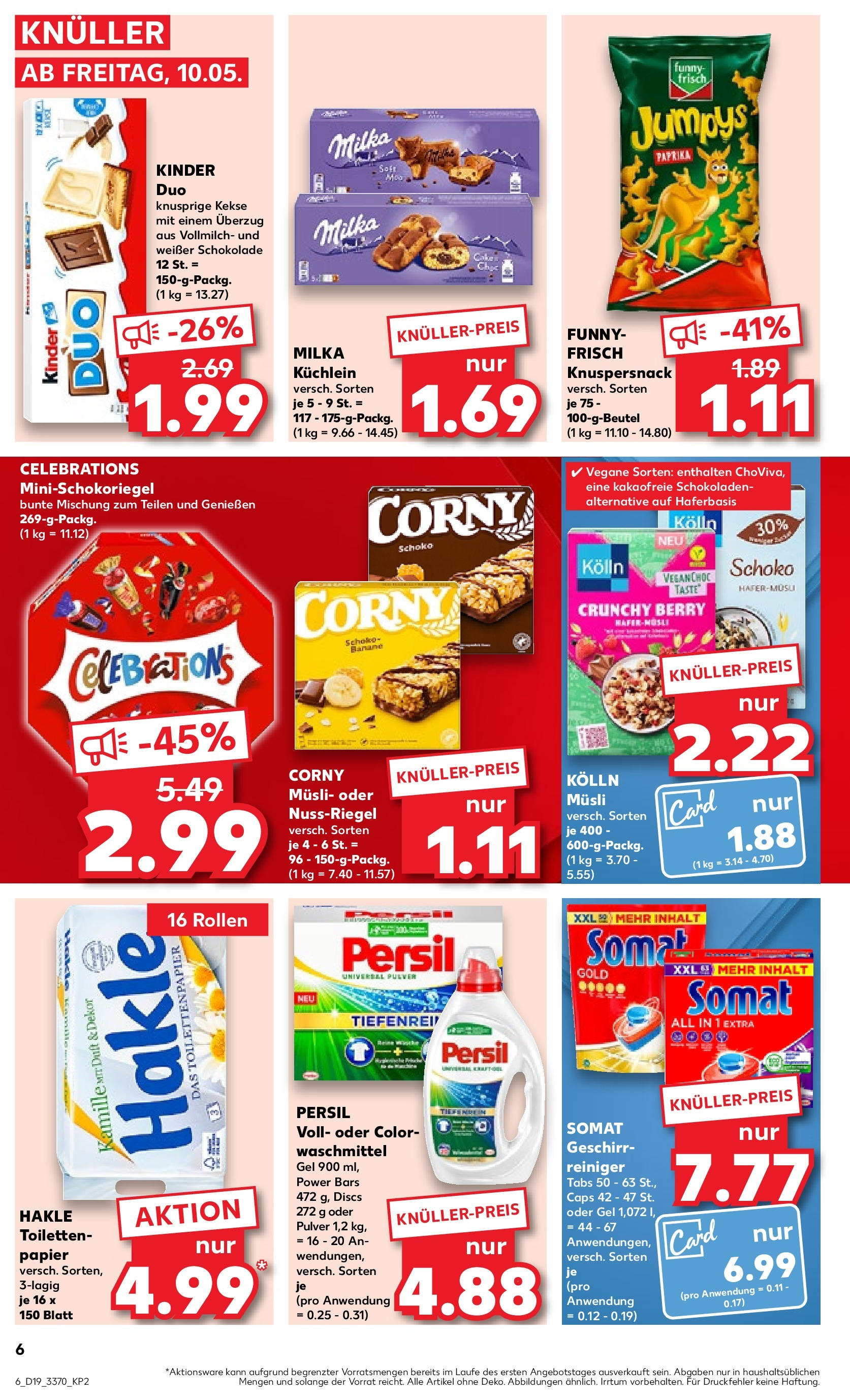 Kaufland - Thüringen (ab 10.05.2024) » Angebote Online zum Blättern | Seite: 6 | Produkte: Celebrations, Waschmittel, Kekse, Toilettenpapier