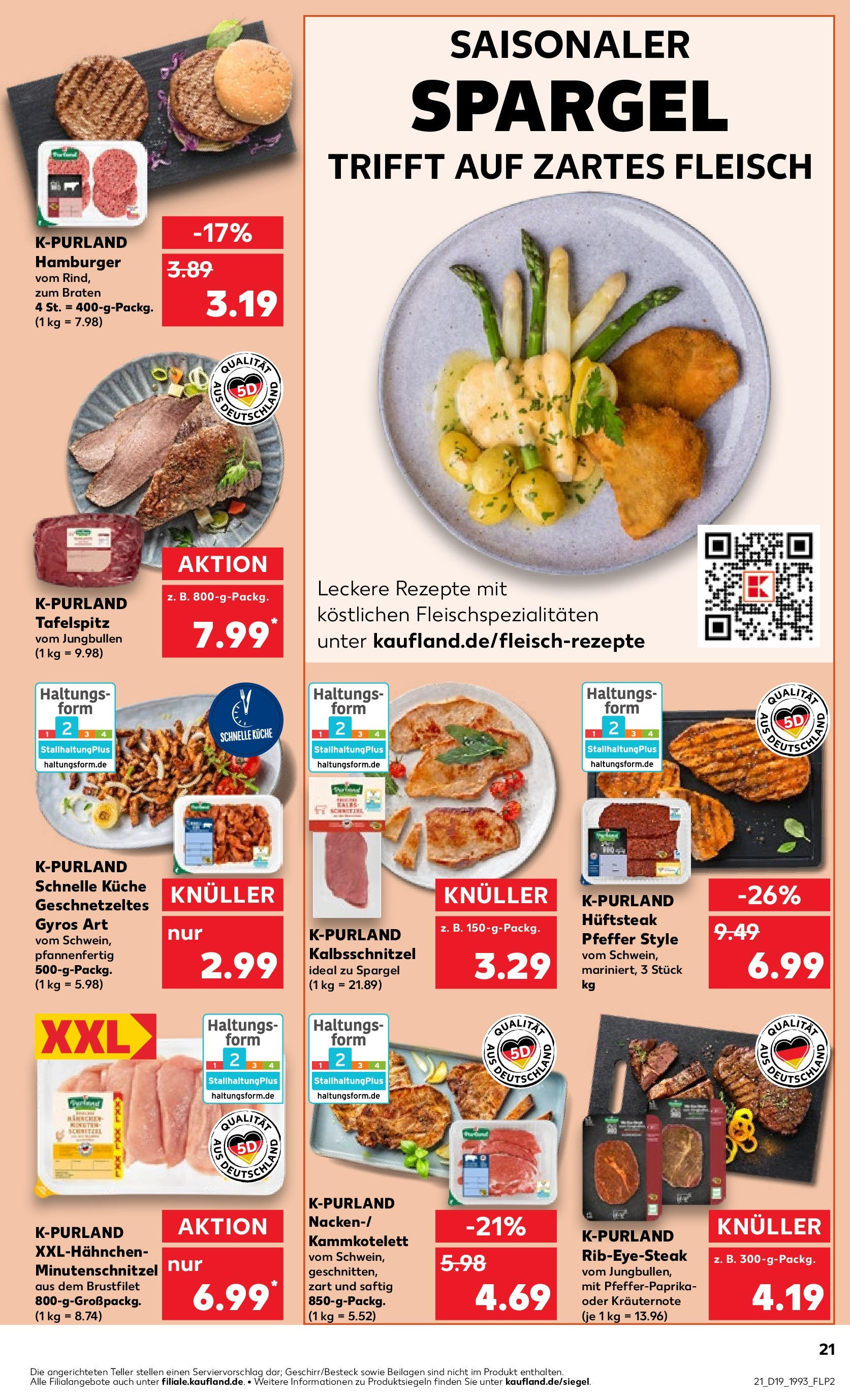 Kaufland - Rheinland-Pfalz (ab 10.05.2024) » Angebote Online zum Blättern | Seite: 21 | Produkte: Küche, Spargel, Pfeffer