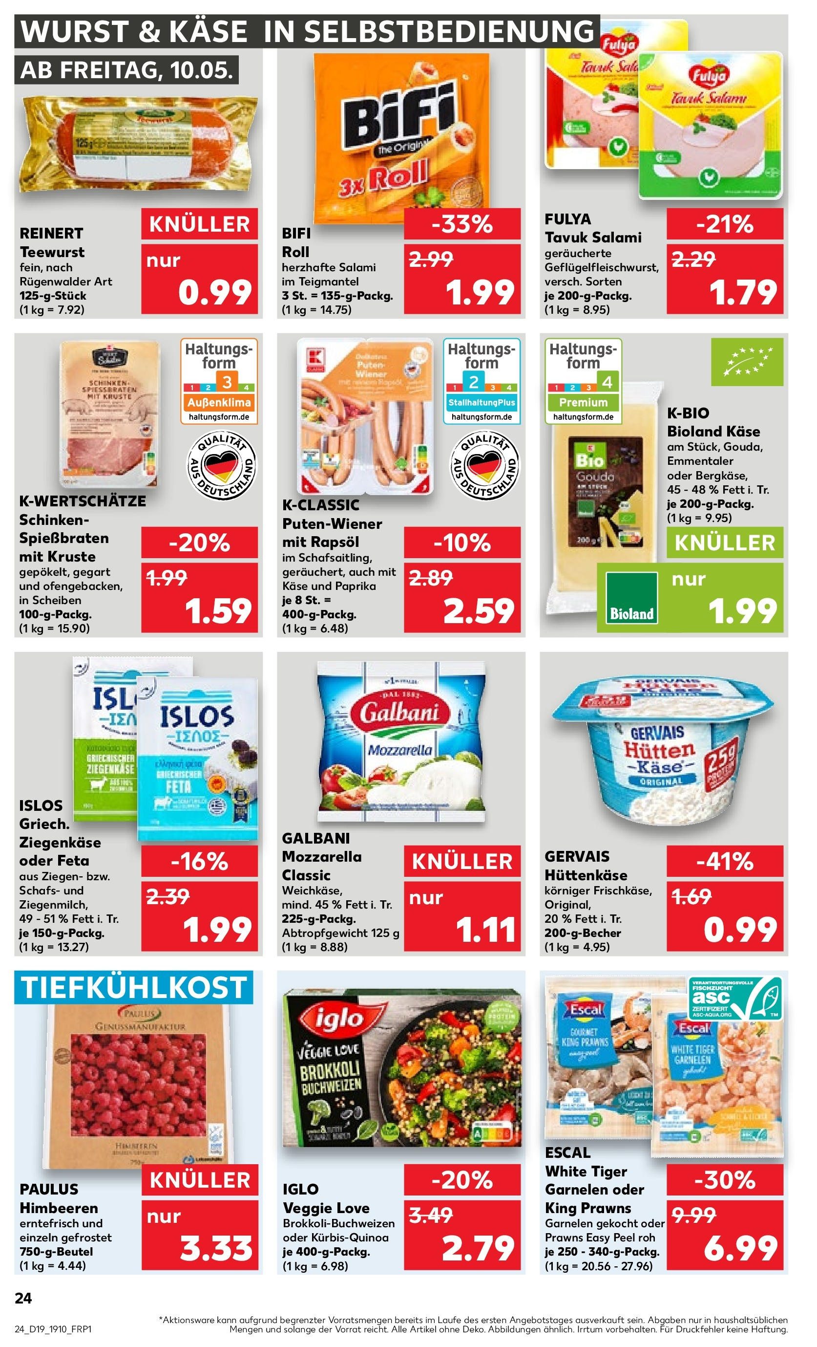 Kaufland - Rheinland-Pfalz (ab 10.05.2024) » Angebote Online zum Blättern | Seite: 24 | Produkte: Feta, Ziegenkäse, Garnelen, Schinken