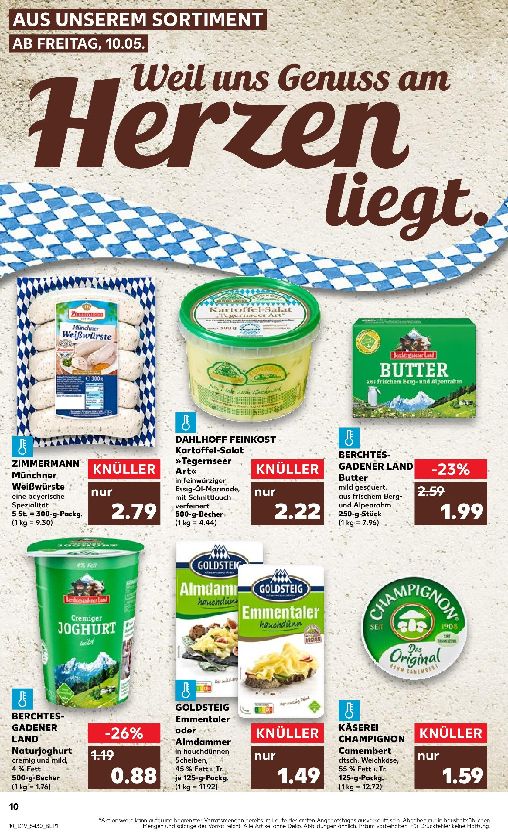 Kaufland - Bayern (ab 10.05.2024) » Angebote Online zum Blättern | Seite: 10 | Produkte: Butter, Joghurt, Salat