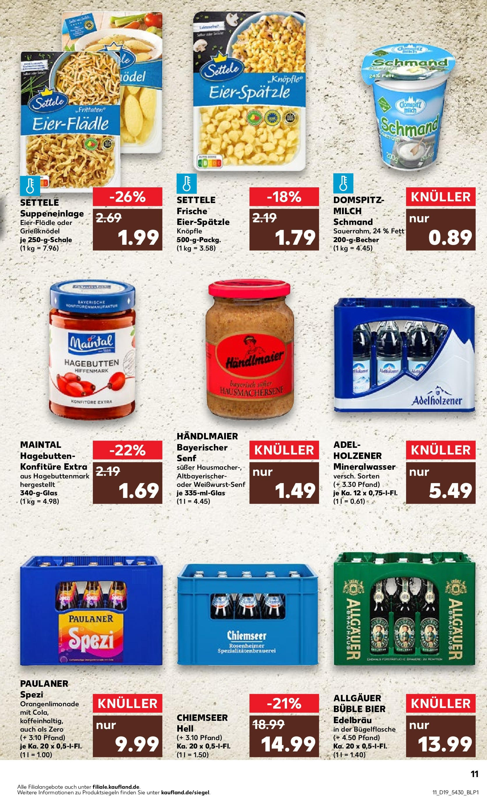 Kaufland - Bayern (ab 10.05.2024) » Angebote Online zum Blättern | Seite: 11 | Produkte: Milch, Bier, Mineralwasser