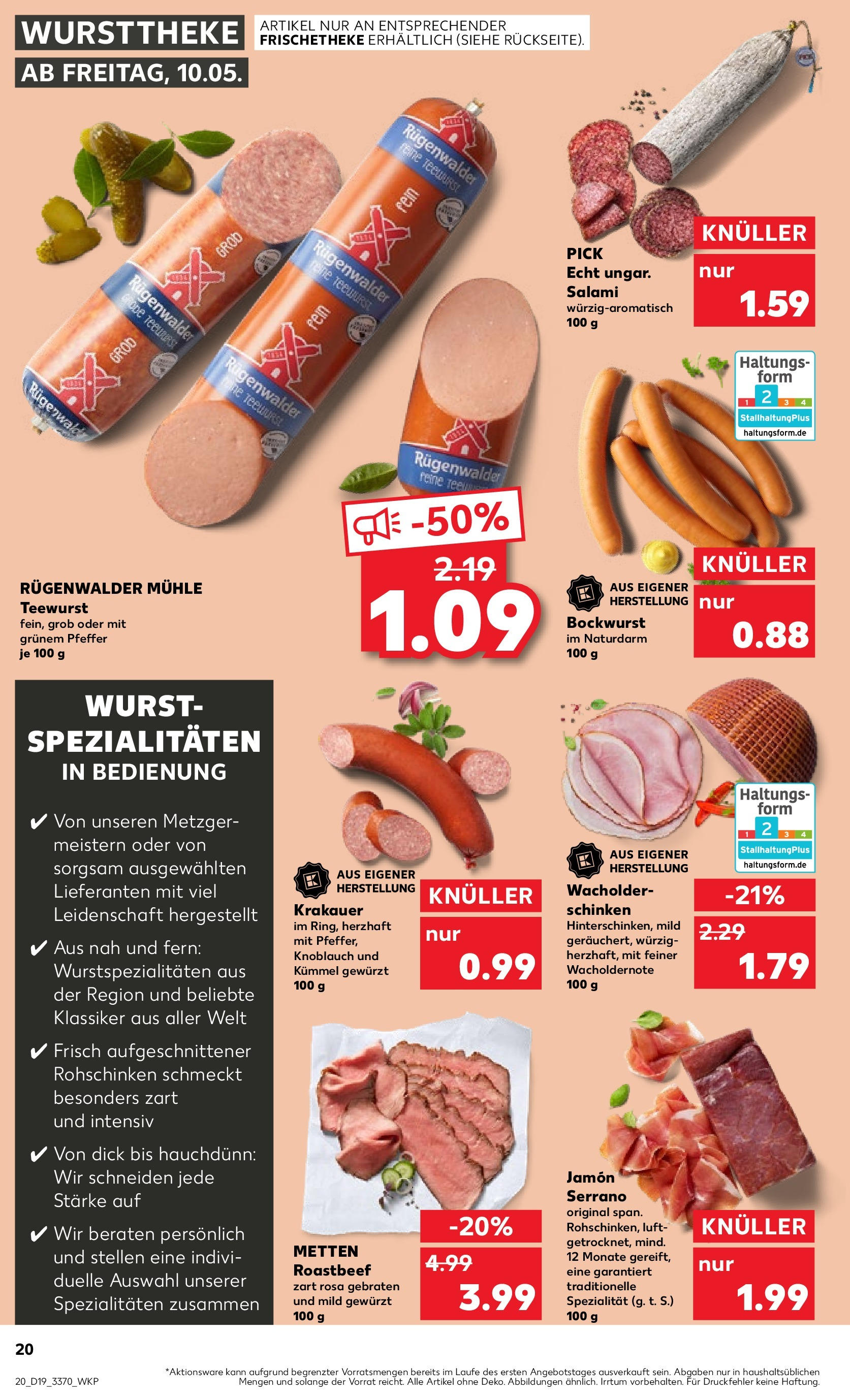 Kaufland - Thüringen (ab 10.05.2024) » Angebote Online zum Blättern | Seite: 20 | Produkte: Gewicht, Cevapcici