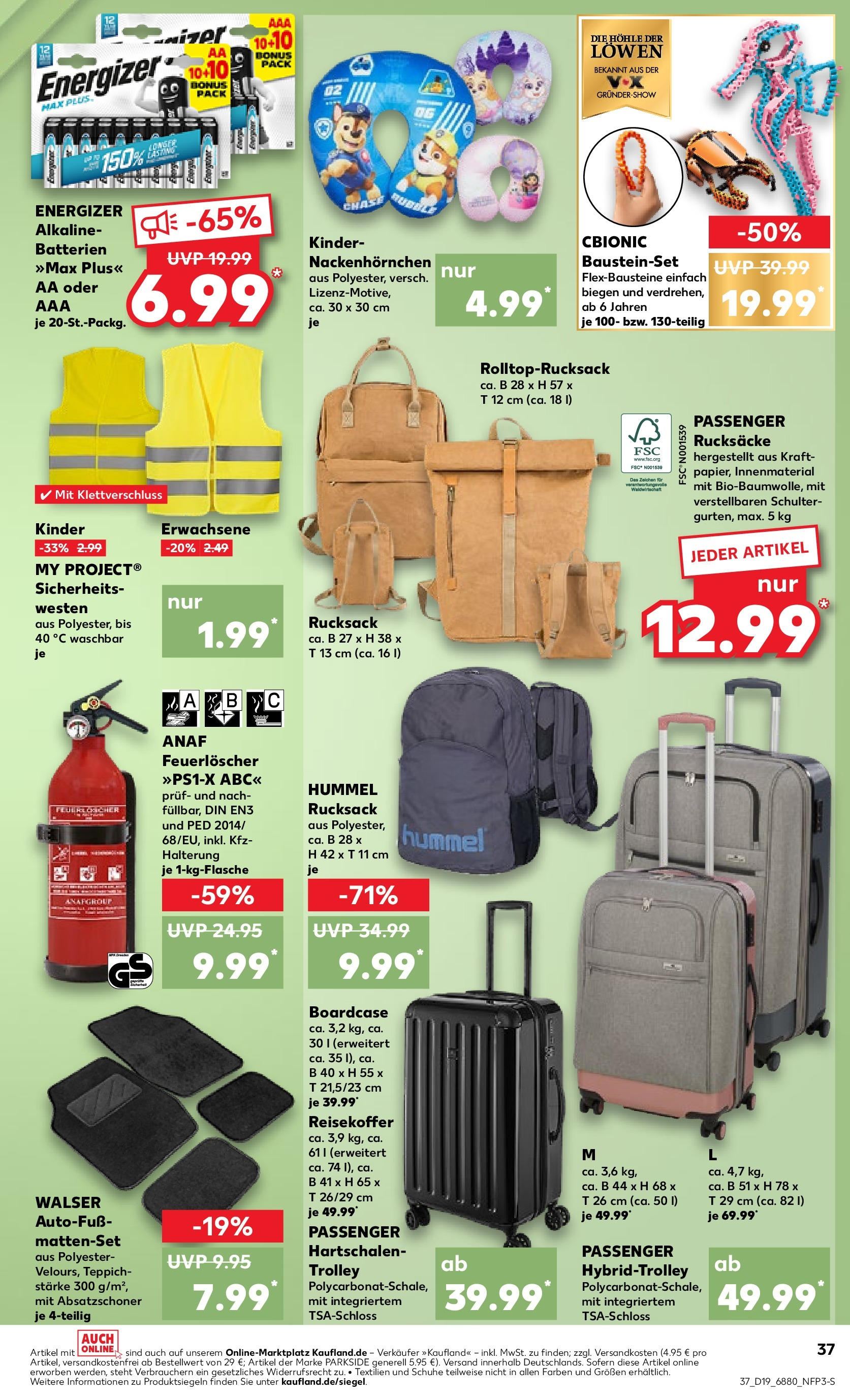 Kaufland - Saarland (ab 10.05.2024) » Angebote Online zum Blättern | Seite: 37 | Produkte: Teppich, Rucksack