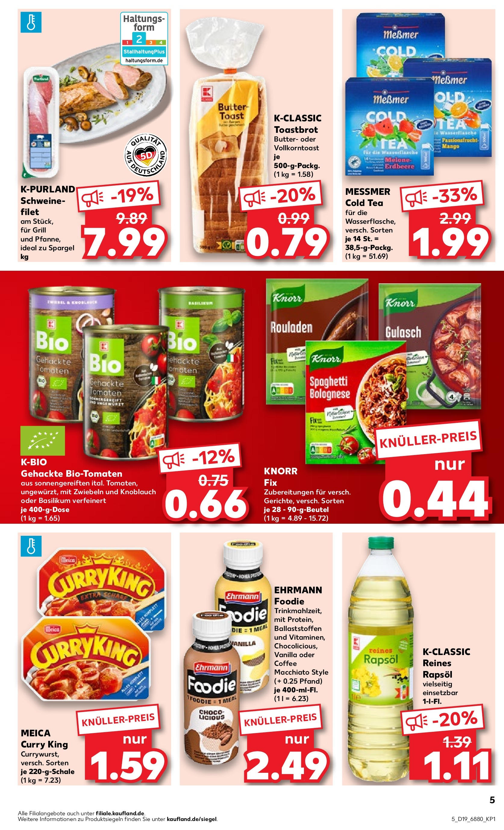 Kaufland - Saarland (ab 10.05.2024) » Angebote Online zum Blättern | Seite: 5 | Produkte: Rapsöl, Toastbrot, Tomaten, Knoblauch
